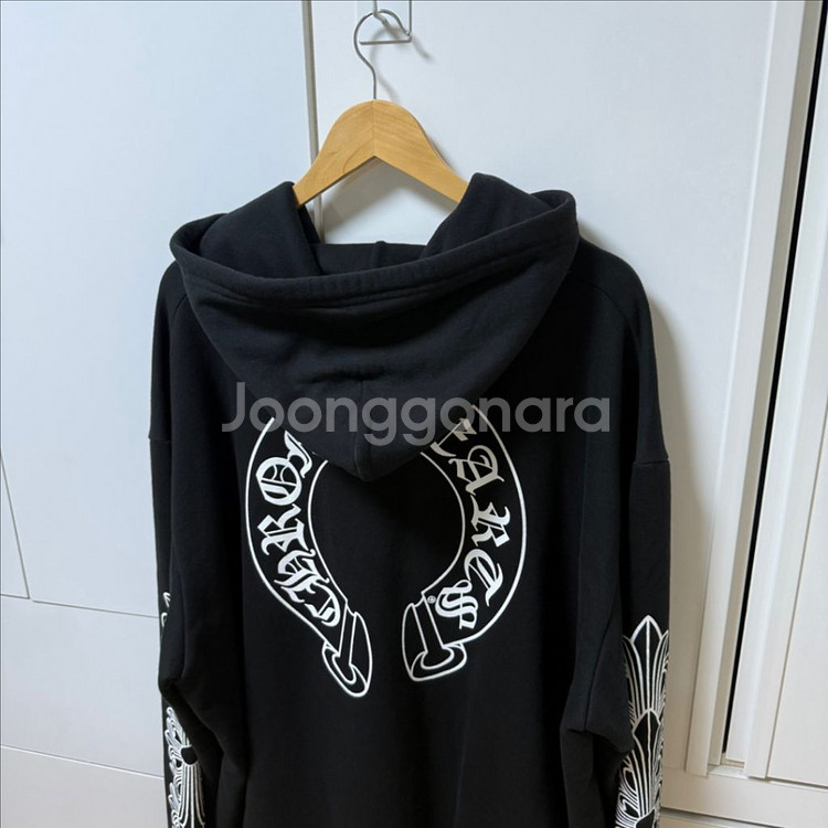 (2XL)크롬하츠 홀스슈 플로랄 플리스 후드집업--1