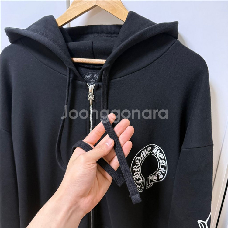 (2XL)크롬하츠 홀스슈 플로랄 플리스 후드집업--5