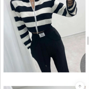 스트라이트 크롭여름 집업