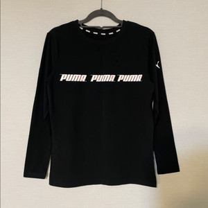 푸마 블랙 긴팔 티셔츠