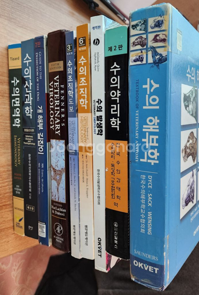 수의산과학 수의바이러스학 면역학 약리학 신경과학 수의학--0