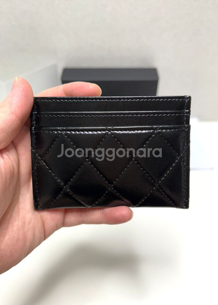 (24SS)샤넬 31 카드지갑 블랙 램스킨 카드지갑--1