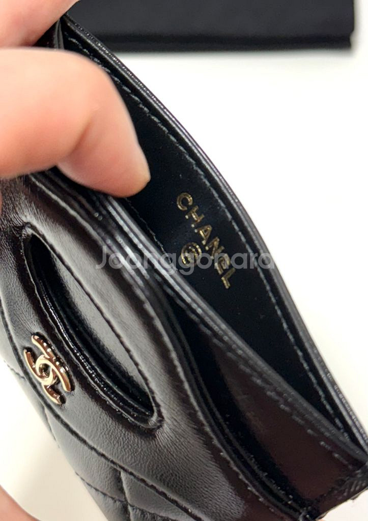 (24SS)샤넬 31 카드지갑 블랙 램스킨 카드지갑--5