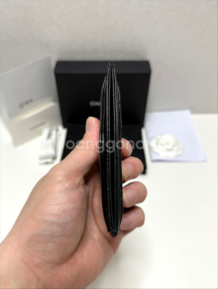 (24SS)샤넬 31 카드지갑 블랙 램스킨 카드지갑--4