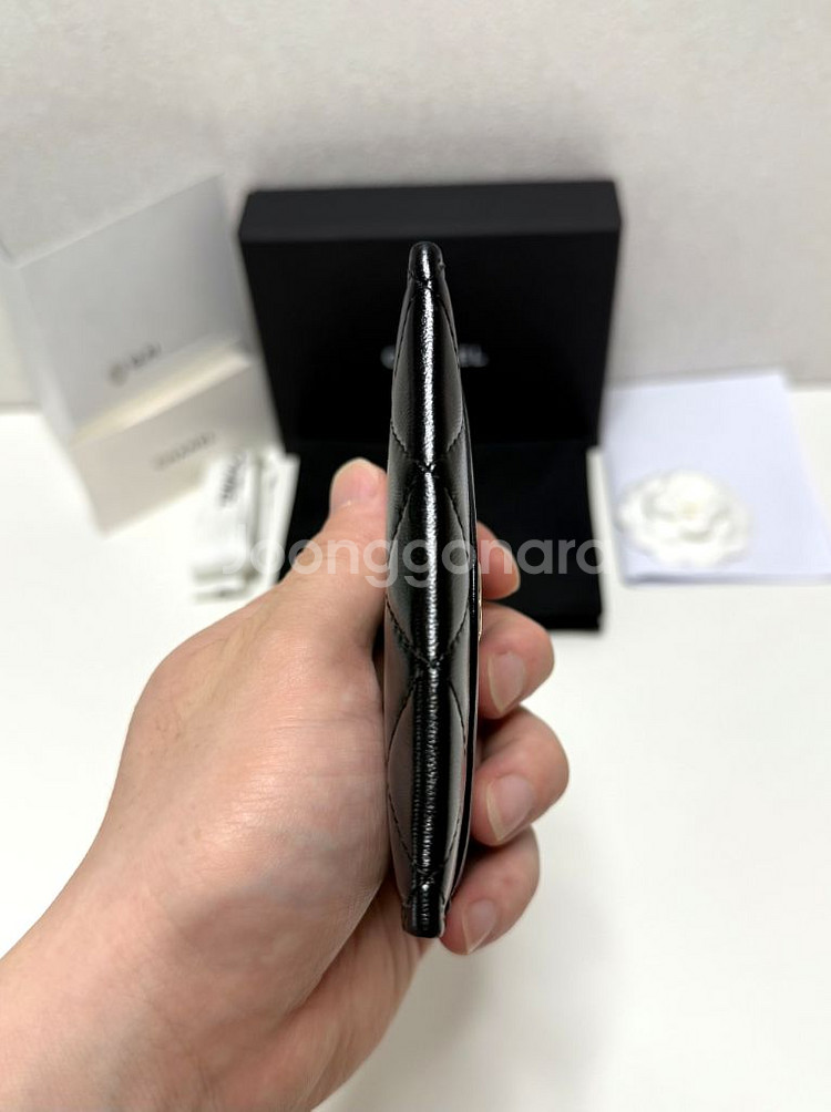 (24SS)샤넬 31 카드지갑 블랙 램스킨 카드지갑--3