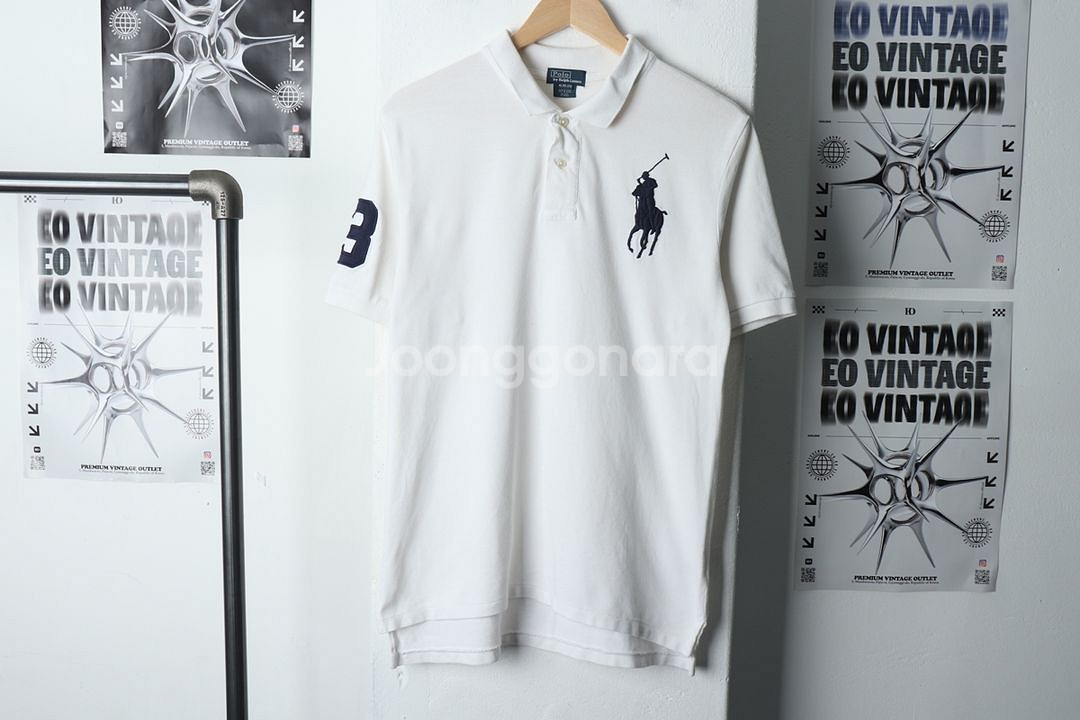 (L-XL) 폴로 랄프로렌 반팔 카라 티셔츠 화이트--2