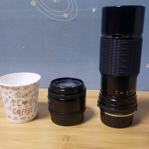 수동 필름 카메라 시그마 렌즈