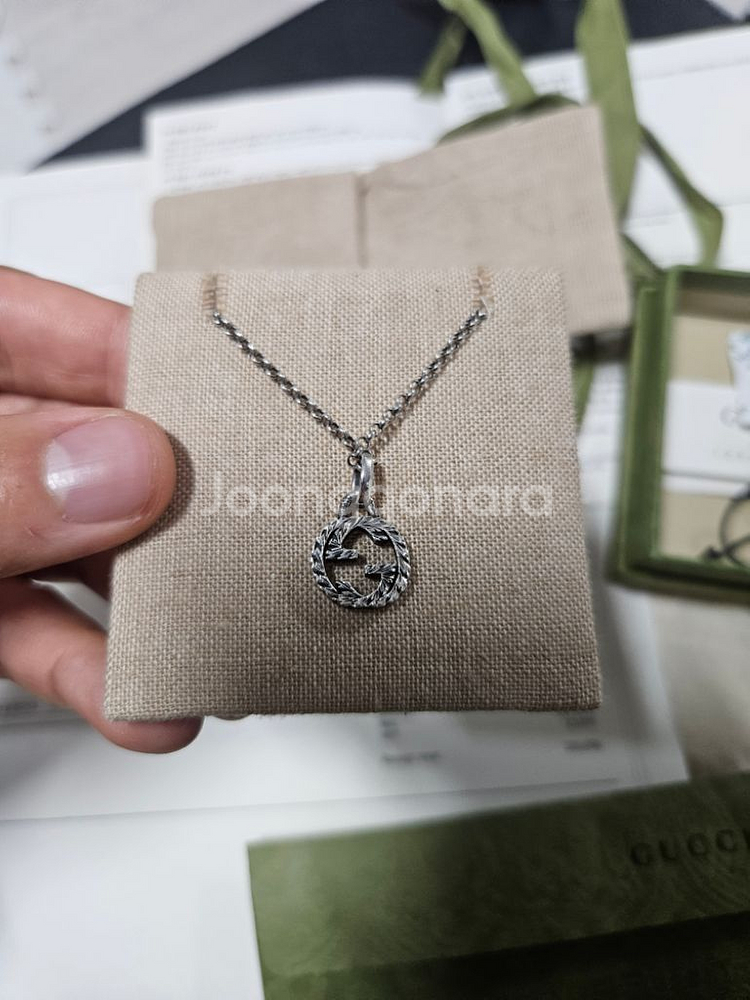 구찌 인터로킹 목걸이--0