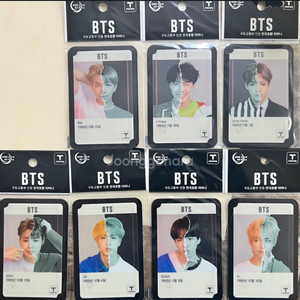 BTS 2019년 티머니 교통카드 7장 세트 미개봉