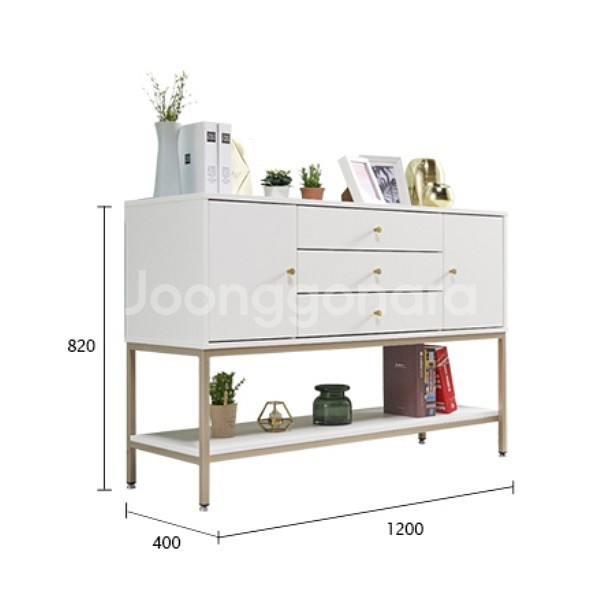 화장대 하부 콘솔 수납장 서랍장 1200(친환경 LPM--4