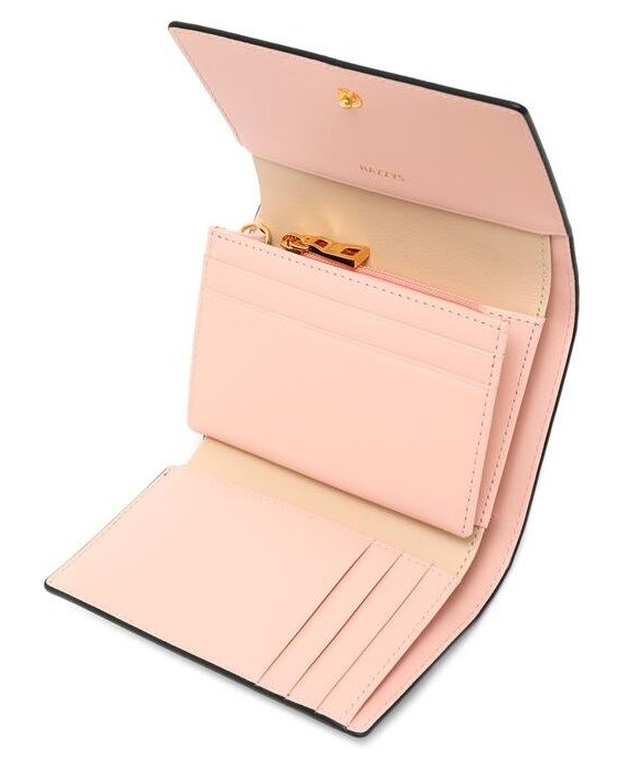 헤지스 3단 지갑 (블랙/연핑크)--4