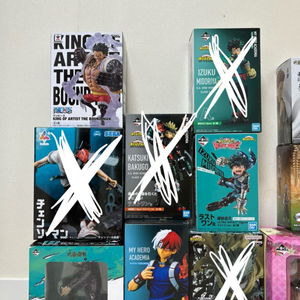 귀멸의칼날,나의히어로아카데미아,주술회전,원피스 피규어