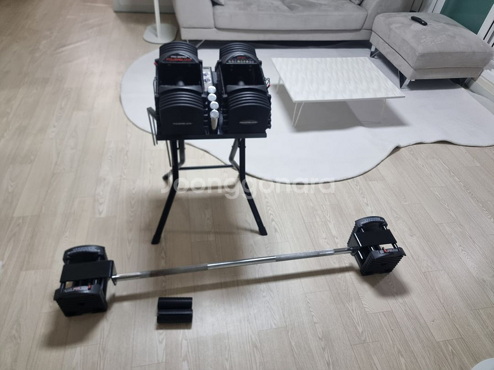 파워블럭 EXP70(우레탄) pro 덤벨+일자바+거치대--3