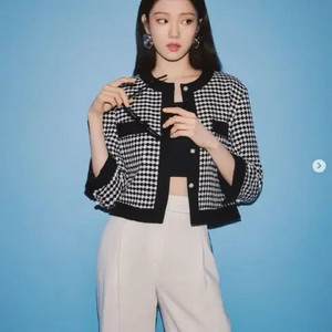 프론트로우 크롭 트위드 자켓 S