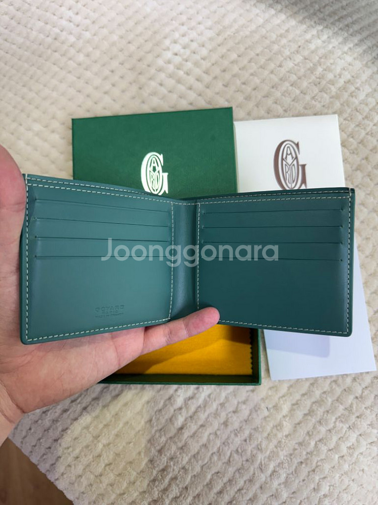 (새상품급) 고야드 빅투아르 반지갑 그린--2