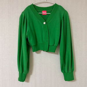 크롭가디건 그린