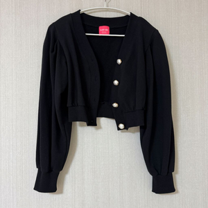 크롭가디건 블랙