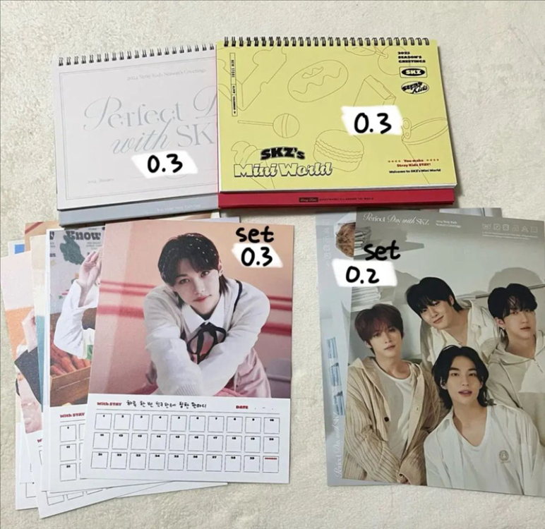 뒷장O스트레이키즈달력시즌그리팅스테이3기4기2423다이어 이미지