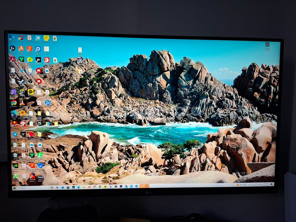 lg 4k 모니터 32un650 모니터암 포함--0