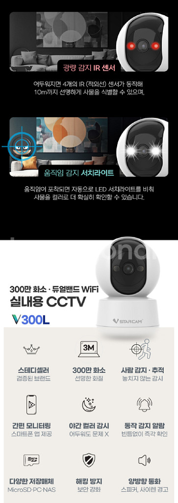 300만화소 가정용 홈 CCTV/ RUQ001--3