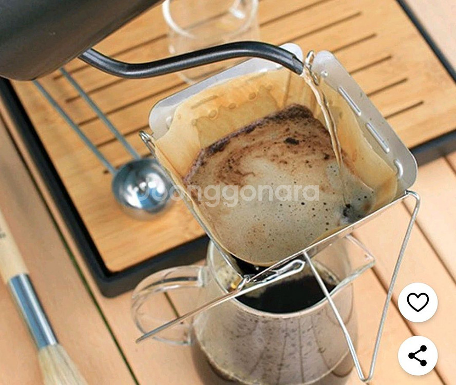 캠핑커피드립 장비 야외 접이식 휴대용--2