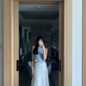 웨어웨더 샐리티어드 스커트 숏버전m
