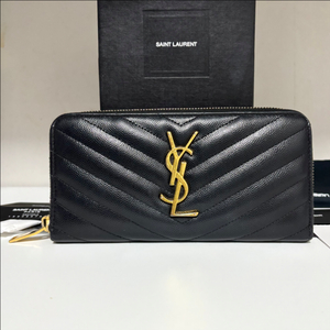 생로랑 YSL 로고 마틀라세 장지갑