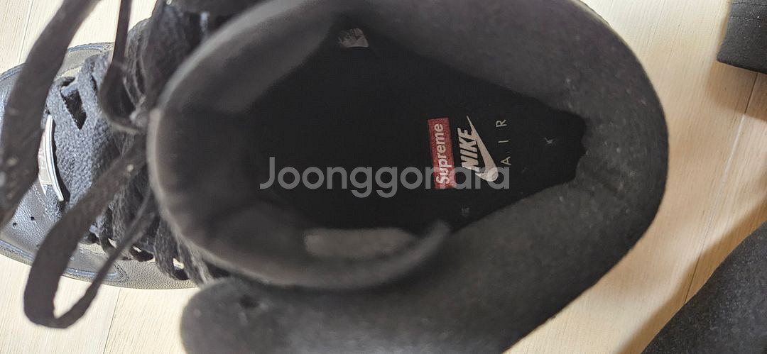 나이키 에어포스1 슈프림 블랙 265--4