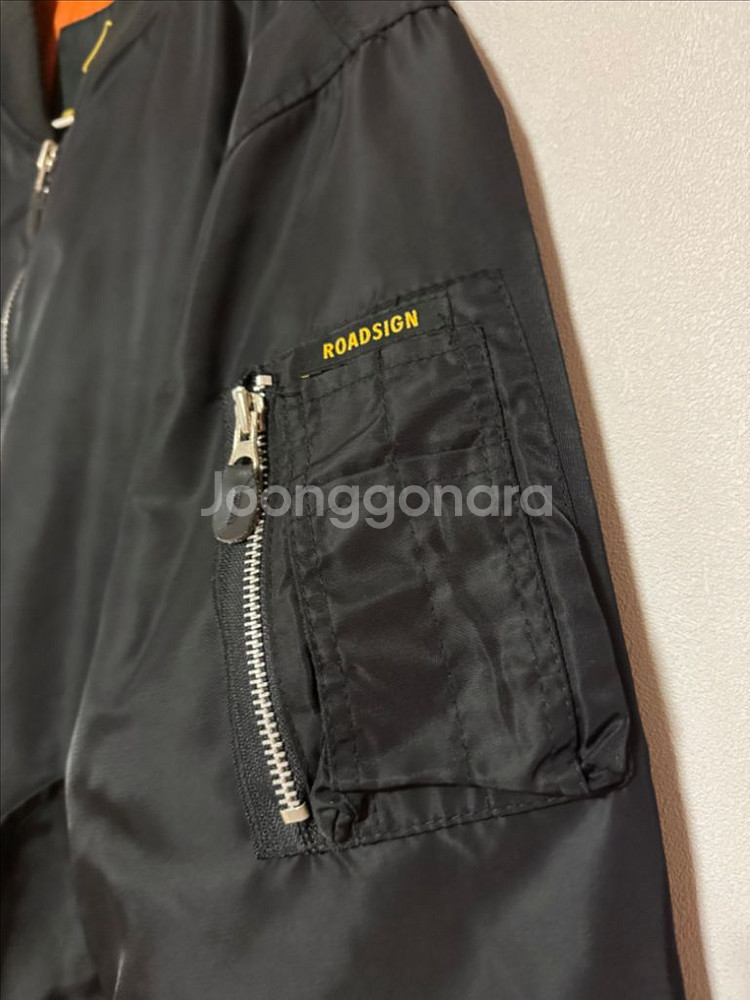 [M] 로드사인 항공점퍼 블랙--1