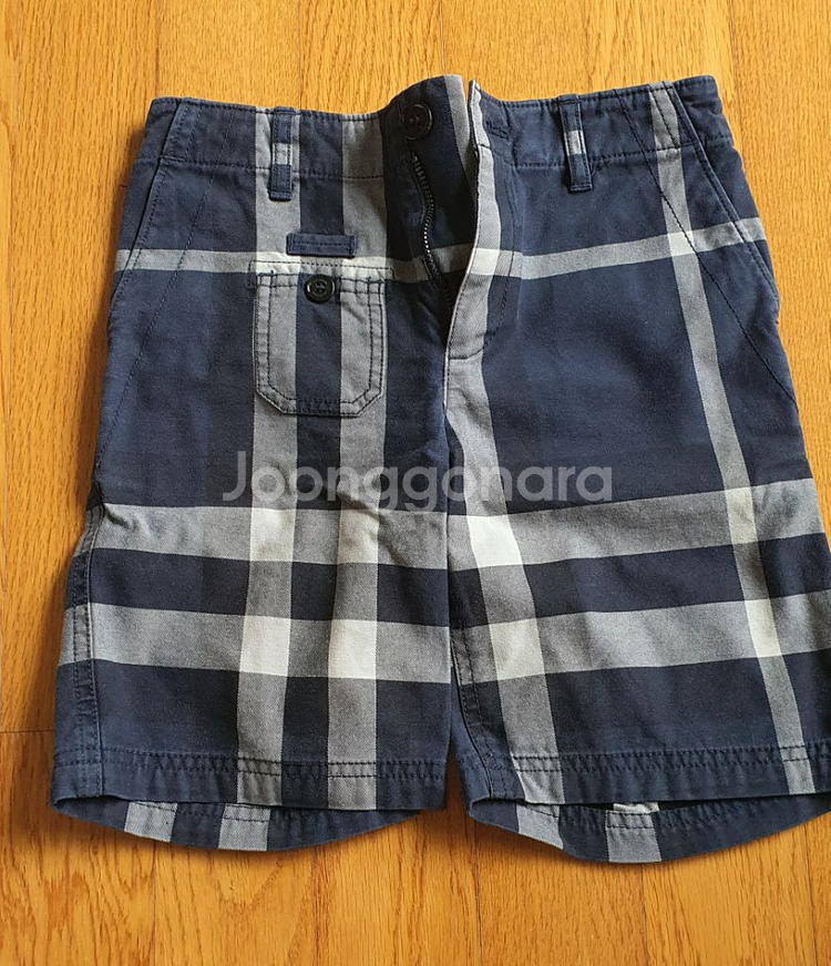 버버리 남아 체크 반바지--0
