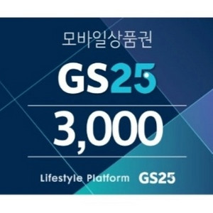 칼답) GS25편의점 3천원 금액권