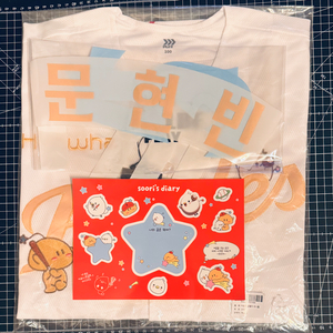 한화 이글스 꿈돌이 유니폼 L 문현빈 + 수리 스티커