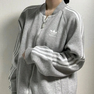 빈티지 희귀 아디다스 파이어버드 유로파 그레이 집업