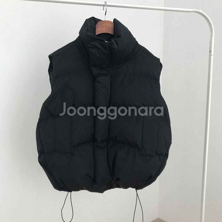 (새상품) 여성 다운 패딩 조끼 베스트 (블랙)--9