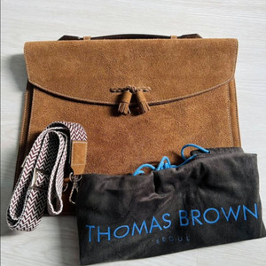 토마스브라운 스웨이드 브리프케이스