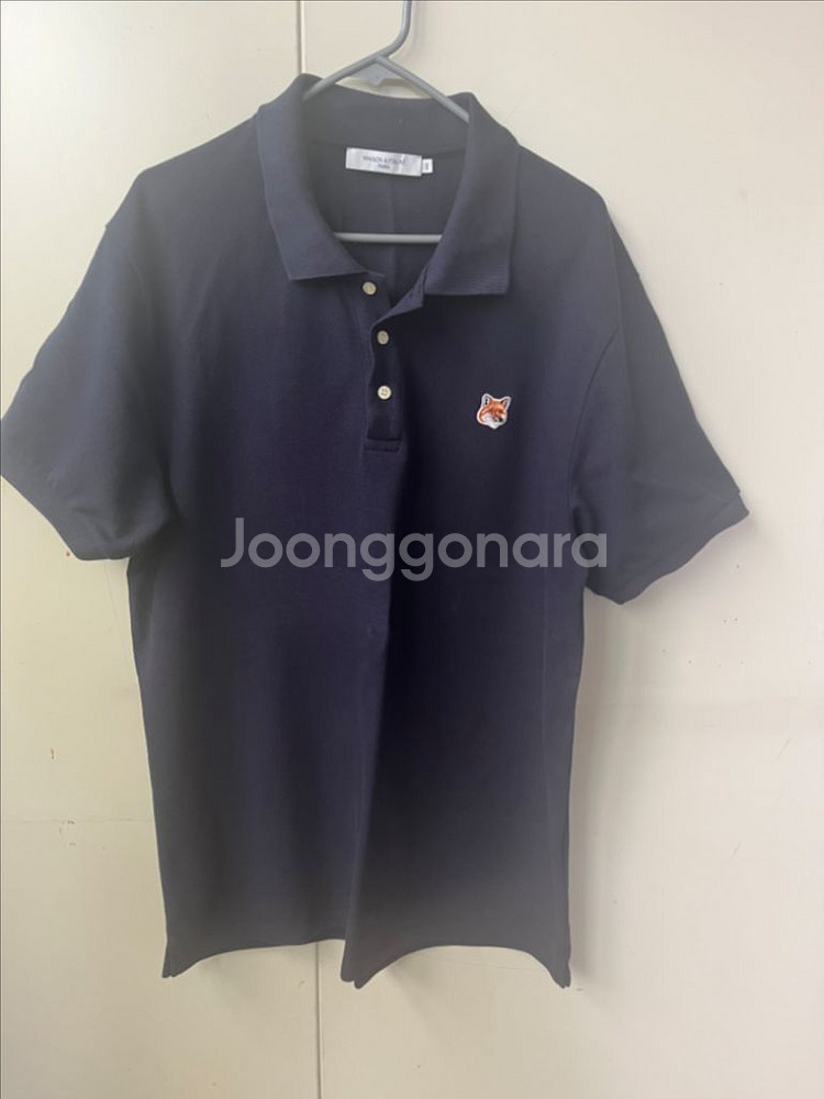 메종키츠네 폭스헤드 카라티 네이비 XXL 110--0