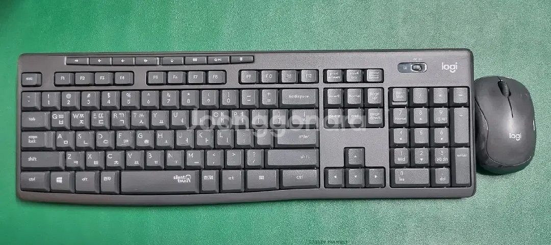 무소음 로지텍 키보드 마우스 세트 K295 M220 팜--0