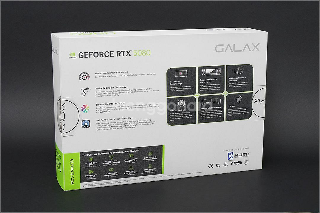 GALAX RTX 5080 화이트 단순개봉(ROPS확인--1