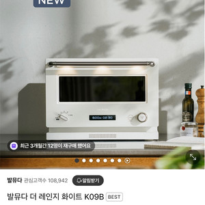 발뮤다 더 레인지 2.0 화이트 완전 새상품