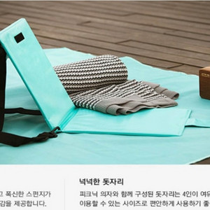 시디즈 휴대용 접이식의자+방수돗자리