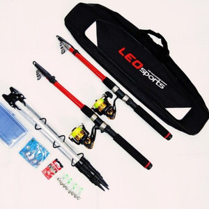 원투낚시대3.4m2대+4000번릴2대+받침대+가방,소품