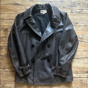 RRL 버팔로 레더 피코트 M
