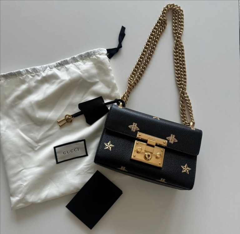 (정품) GUCCI구찌꿀벌프린팅패드락체인숄더백판매해요 이미지