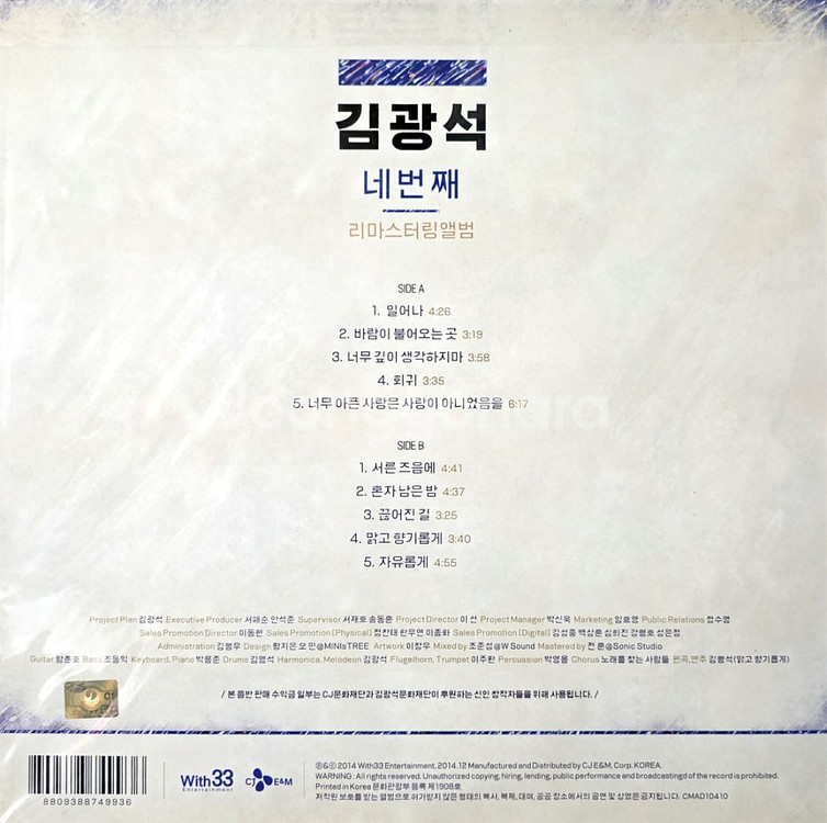 김광석 4집 LP 리마스터링--1
