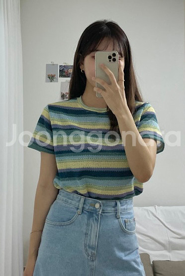 (새상품급) 여성 반팔 니트티--1