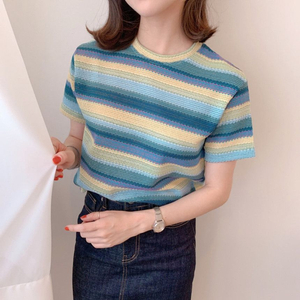 (새상품급) 여성 반팔 니트티