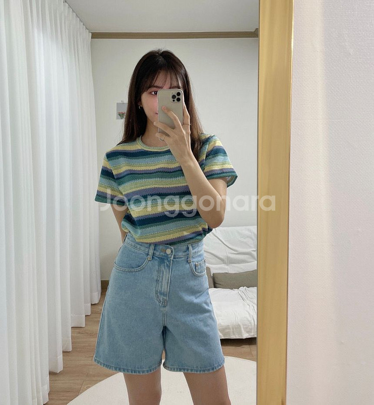 (새상품급) 여성 반팔 니트티--2