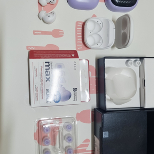 버즈2프로 화이트 풀박+아즈라 이어팁 + 케이스 2종