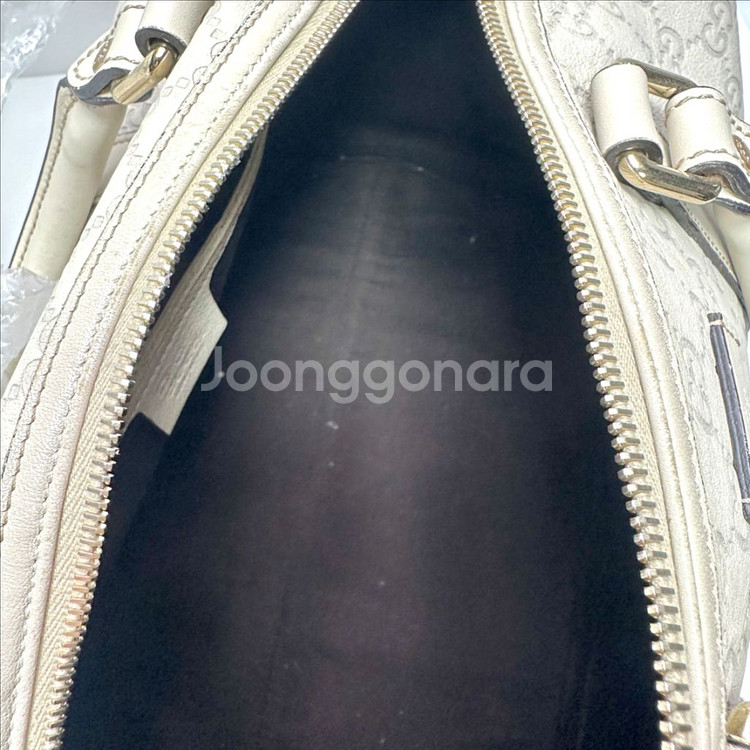 (정품)구찌 GG시마 레더 보스턴 토트백--6