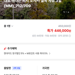 오사카 인천출발 2박3일 특가 자유여행(항공+숙박권)
